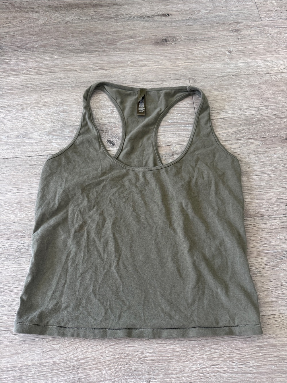 SKIMS Olive Racerback Crop Tank